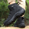 Fashion Men's Boots Combat Boots Outdoor Non-slip Hiking Boots Lightweight Men Desert Boots Motorcycle Boots.