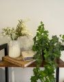 vase for flowers, ribbed vase, concrete vase. 