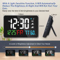 Smart Wifi Digital Wall Clock Temperature Humidity Display 4-Level Brightness Desk Table Electronic LED Alarm Clock Home Decor. 
