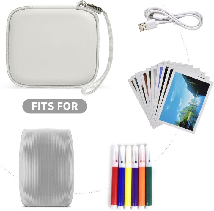 Instant%20Photo%20Printer%20Case%20for%20Fujifilm%20for%20Instax%20Mini%20Link%203%20Smartphone%20Printer,%20Portable%20Printer%20Storage,%20Mesh%20Pocket%20for%20Min%20-%20Image%203