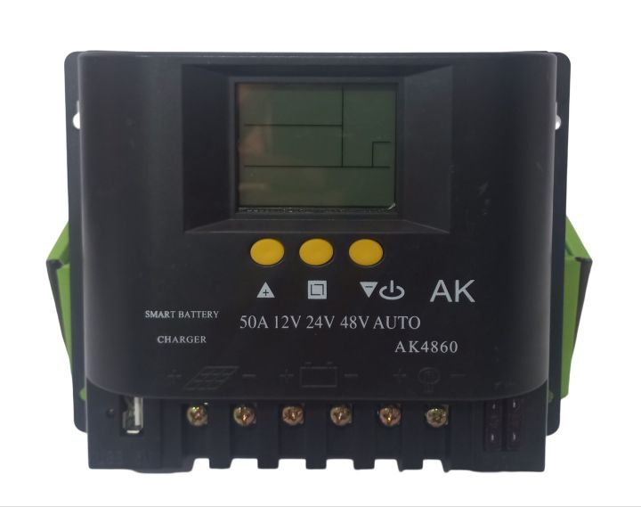 PWM 50A Smart Solar Charge Controller 12V 24V 48V Auto with LCD Display