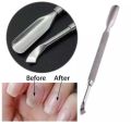 Nail Cuticle Pusher Stainless Steel Polish Remover Dead Skin Push Cutter Manicure Tool. 