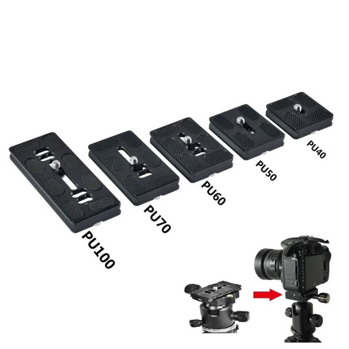 Universal Metal Quick Release Plate For Benro Arca Tripod Ballhead Camera Tripod Adapter Mount Plate Board PU 50-100
