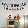 1pc Potion Bar Halloween Theme Party Decorations, Halloween Flags, Halloween Banners, Halloween Decorations for Background Walls. 
