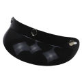 Universal Black 3-Snap Motorcycle Helmet Peak Lens Open Face Sun Shade Visor Shield. 