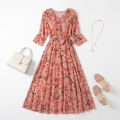 New Women's Attractive Stylish Dot Print Premium Quality One Piece Long Kurti 3D Screen Print.