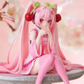 New Hatsune Miku Anime Figure Toys Pink Cherry Dress MIKU Kawaii Cartoon PVC Action Figurine Model Dolls Birthdays Kids.