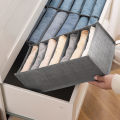 9-Panel Pants Clothing Storage Box Jeans Compartment Sorting Bag Partition Basket Home Wardrobe Organizer Layered Design. 