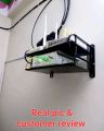 2 Layer New Metal Wifi Router Stand Double Layer Wall Mounted Home decorator - (Black).