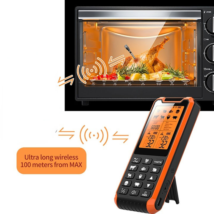 Meat%20thermometer,%20accurately%20measures%20the%20temperature%20of%20grilled%20meat,%20wifi%20mobile%20phone%20connection,%20multi-language%20switchable,%20-%20Image%205