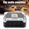 Auto Junction Box for Car Audio Stereo Amplifier 4GA Out Distribution Blocks Multi-functional 4 Way Ground Box.