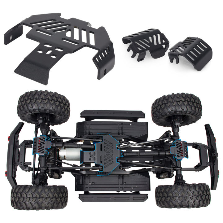 Metal Chassis Armor Protector Skid Plate for 1/10 RC Crawler Traxxas Trx4 Bronco Defender 82046-4 92076-4 K5 Upgrade Parts
