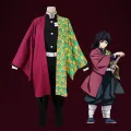 Anime Demon Slayer Tomioka Giyuu Cosplay Costume Adult Men Kimono Uniform Outfits Halloween Carnival Stage Perform Clothes. 