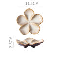 Petal-shaped Dipping Sauce Multi-color Small Plate Luxury Holiday Salad Vegetable and Fruit Ceramic Plate Kitchen Tableware.