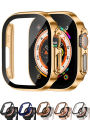 Screen Protector for Apple Watch Case Ultra 2 49mm accessories Cover Tempered glass iWatch series 9 8 SE 7 4 45mm 41mm 44mm 40mm. 