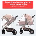 Universal Waterproof Pram Rain Cover Baby Stroller Accessories Transparent Wind Dust Shield Zipper Open for Pushchairs Raincoat. 