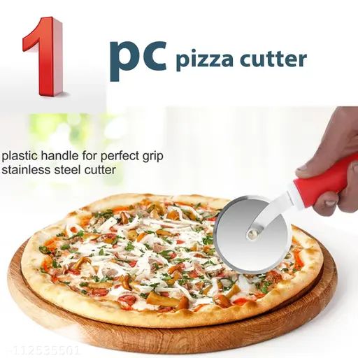 Stainless Steel Pizza Cutter Wheel, Sharp Cutters, Pizza Wheel, Pizza Slicer - For Pizza Lovers Support dishwasher for easy cleaning