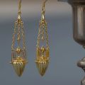 Punk style glossy copper inlaid zircon cone long earrings for women fashion new in charms earings banquet jewelry.