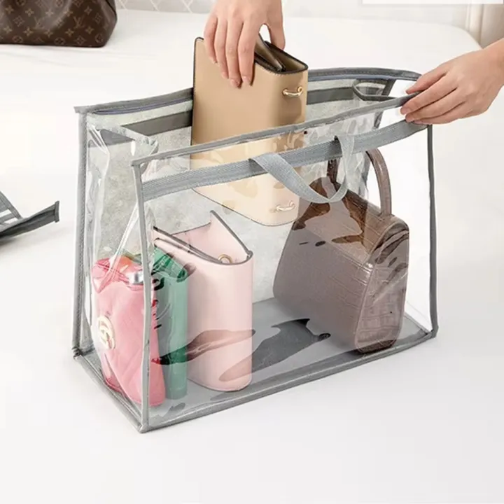 Transparent Handbag Storage Bag - Clear Purse Organizer with Zipper for ...