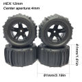4Pcs Snow Sand Tires Tyre Wheel for SCY 16102 16101 16103 Wltoys 144001 144010 SG116 MJX Hyper Go 1/14 1/16 1/18 RC Off-road Car. 