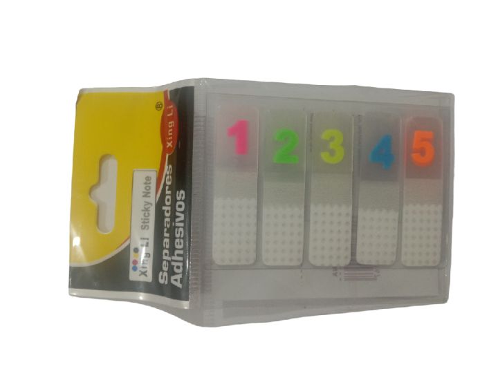 Sticky Notes Numeric BookMark 20 Sheets X 5 Multi Colors | Daraz.pk