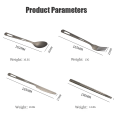Titanium Tableware Set Outdoor Household Spoon Fork Knife Chopsticks Camping Travel Portable Tableware Set.