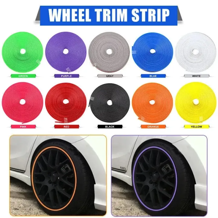 Cold Strip For Rims 4/8M Roll Rim Blades Car Vehicle Color Wheel Rims Protectors Decor ...