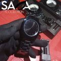 Stainless steel Arabic Black Watch Arabic Dial Aura Watch. 