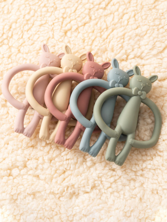 Color Kids 1PCS Silicone Teether Toys Baby Nursing Teether s Newborn Cartoon Rabbit Teether Toys Teething Infant Chewing Toy