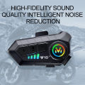 Y10-2X 1/2Pcs Motorcycle Helmet Bluetooth Headset Intercom Long Standby 1000mAh MP3 IPX6 Waterproof  Wireless Hands-free Super. 