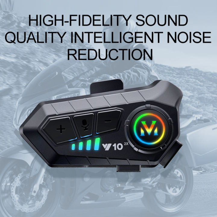 Y10-2X%201/2Pcs%20Motorcycle%20Helmet%20Bluetooth%20Headset%20Intercom%20Long%20Standby%201000mAh%20MP3%20IPX6%20Waterproof%20%20Wireless%20Hands-free%20Super%20-%20Image%206