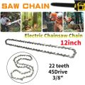 12 Inch Metal Saw Chain Spare Parts 45 Drive Links Electric Chainsaw Chain 3/8inch Pitch Chainsaw Blades Electric Saw Accessory. 