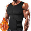 Men Neoprene Sauna Zipper Waist Trainer Corset Vest Belly Trimmer Compression Body Shaper Shirts Slimming Belt Faja Shapewear.
