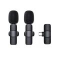 K9 Wireless Dual Microphone Professional Lapel Lavalier Microphone Remove Noise For Typ c.