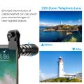 APEXEL 10 in 1  Mobile phone Lens Kit 22X Telephoto Fisheye lens Wide Angle Macro Lens+CPL Star Flow Filters for all smartphones. 