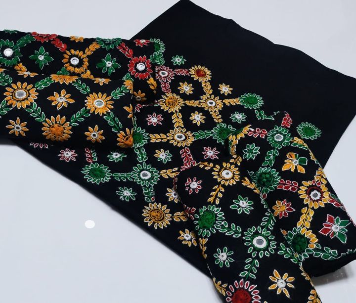 B03 Most Beautiful Lawn Pancha Embroidery Trouser For Girls & Womens•
