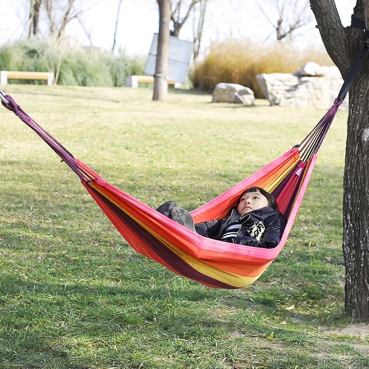 Single%20Wide%20Thick%20Canvas%20Hammock%20Outdoor%20Camping%20Backpackaging%20Leisure%20Swing%20Portable%20Hanging%20Bed%20Sleeping%20Swing%20Hammock%20-%20Image%202
