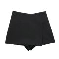 MUJER 2025 Asymmetric Skort For Women Black High Waist Mini Skirt Shorts Women Casual Bermuda Shorts Woman Summer Skirt Shorts. 