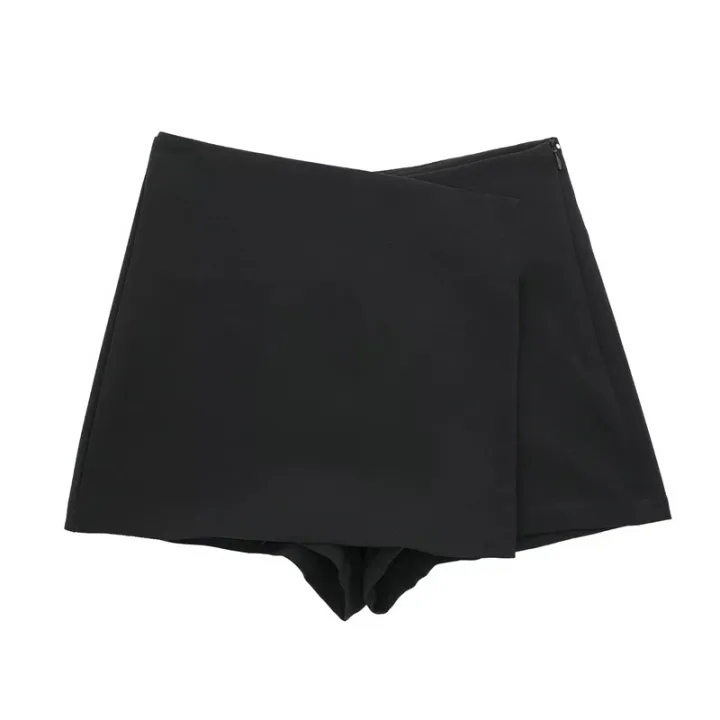 MUJER%202025%20Asymmetric%20Skort%20For%20Women%20Black%20High%20Waist%20Mini%20Skirt%20Shorts%20Women%20Casual%20Bermuda%20Shorts%20Woman%20Summer%20Skirt%20Shorts%20-%20Image%204