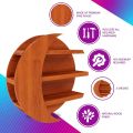 special design by timber zone wooden wall rack moon style.