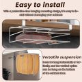 Under Cabinet Cutting Board Organizer Holder Kitchen Hanging Chopping Board Pot Lid Kitchenware Storage Rack Stainless Steel. 