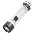Mini Transparent Keychain Flashlight LED Rechargeable Torch UV Light Portable Camping Hiking Lantern Pocket Key Lamp Magnetic. 