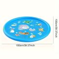 Children Play Spray Mat 100cm Beach Inflatable Water Sprinkler Pad Outdoor Game Toy Lawn Swimming Pool Mat Kids Toys. 