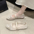 2024 New Women Flats Shoes Summer Ballet Flats Fashion Bow Women Shoes Slip on Sweet Hollow Flat Shoes Female Zapatos De Mujer.