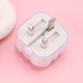 Charger Protector Cable Organiser for iPhone 16 British Standard Plug 18/20W Charging Cute Bow Tie Cover Management Cord Winder.