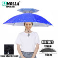 Portable Rain Umbrella Hat Army Green Foldable Outdoor Pesca Sun Shade Waterproof Camping Fishing Headwear Cap Beach Head Hats.