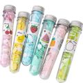 Exceart Portable Soap Paper Sheets Disposable Hand Washing Bath Toiletry Paper Soap Petals Soap Flakes with Storage Tube for Home Travel Camping Hiking. 