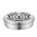 Mosquito Coils Holder Stainless Steel Mosquito Coil Box with Cover Round Mosquito Coil Tray Easy To Clean Anti-Mosquito Supplies. 