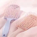 1Pcs Elastic Massage Comb Hollow Out Hair Brush Scalp Massage Combs Hair Styling Detangler Fast Blow Drying Detangling Tool. 