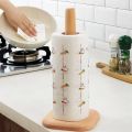 Kitchen Wooden Paper Towel Holder Vertical Shelf Simple Extended Vertical Holder ( square shape ). 